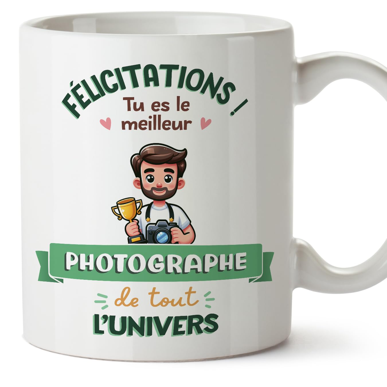 MUGFFINS Photographer Man Mug - in French - Meilleur Univers Trophée - Funny Gift for Colleagues - Ceramic 11oz Mug — image 1