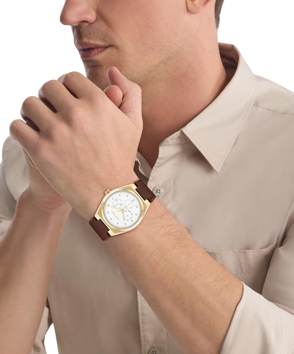 Calvin Klein Orologio Multifunzione al Quarzo da Uomo Collezione CK MOTION - Disponibile con Cinturino in Acciaio Inossidabile o Pelle