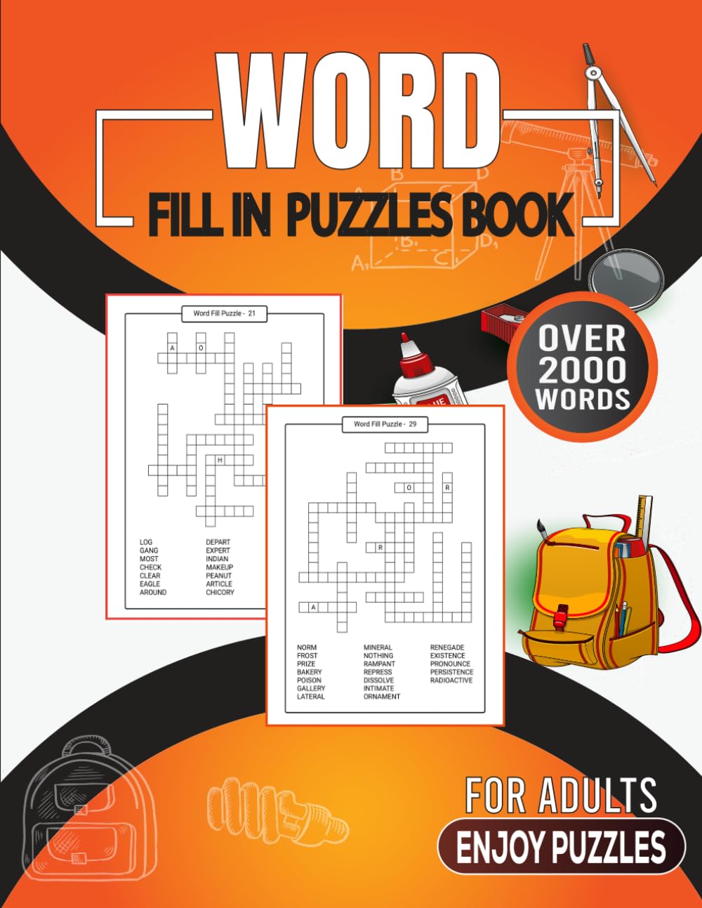 Word Fill-In Puzzle Book Fun Smart & Brain Boosting Challenges: A professionally designed word fill in puzzle book featuring clear grids balanced ... for adults seniors and puzzle lovers.