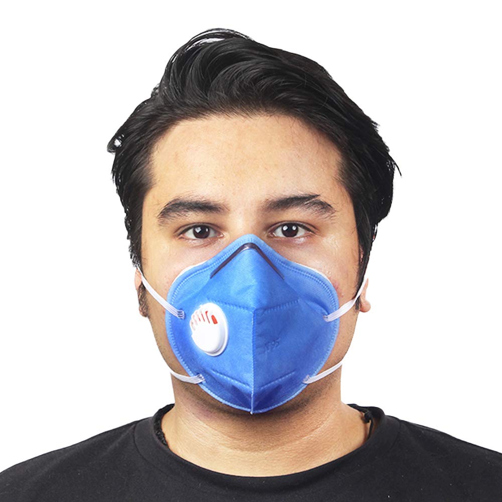 KITTYBEES Head Band N95 5 layers filter Dust Protection with Respirator Valve Disposable Unisex Face Masks (Blue) (B08CBMPXQV) Amazon Price History, Amazon Price Tracker