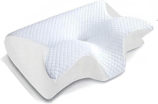 Neck Pillow for Pain Relief, Ergonomic 3D Memory Foam Cervical Support for Side Sleepers