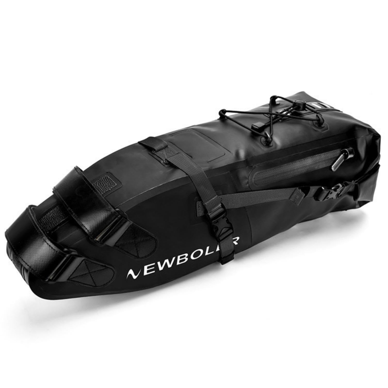 Cycle Rear Saddle Bag Waterproof Seat Bag Large Capacity Seat-Mounted for Cyclists, Commuters, Long-Distances Biking, Road Riding, Bikepacking Black-image-35