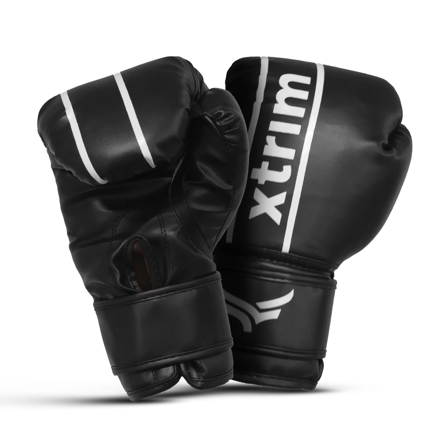 Xtrim Boxing Gloves for Men & Women, Faux Leather Training Gloves, Gym Equipment for Kickboxing, Durable Sparring Punching Gloves with Velcro Closure, Shock-Absorbing Workout Gloves (340 Grams, Black) (B0CY5834H7) Amazon Price History, Amazon Price Tracker