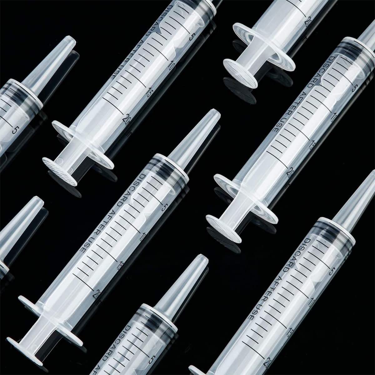 JMIATRY 4 siringhe da 500 ml+60 ml, siringa con tubo, siringa dosatrice in plastica per laboratorio, giardino, alimenti per animali e industria