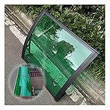 Sonnenschutz-Fenstermarkise, gewölbte Überdachung, Dachterrasse, Unterstand, Dekoration, Eingangstür, PC-Hohlblech, grün (Color : Green, Size : 240cm x 60cm) (Green 100cm x 80cm)