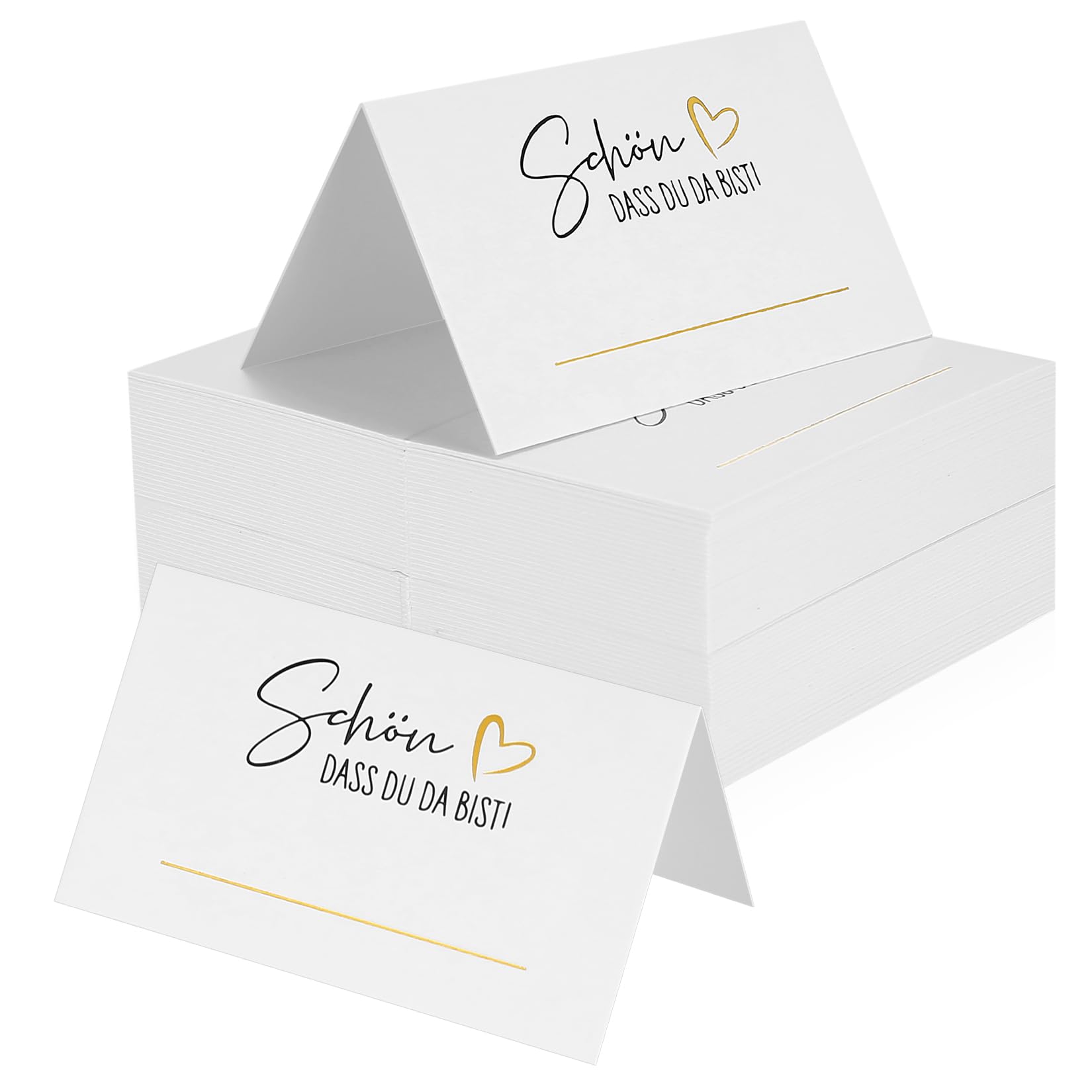 106 Hojas Marcasitios Boda, Tarjeta de Mesa Nombre, Tarjetas de Comunion, Tarjeta de Lugar de Asiento Blanca Plegable, Tarjetas de Lugar de Papel para Boda Cumpleaños Fiesta Baby Shower Navidad