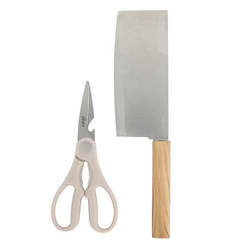 Miniatura 8 de Oster Evansville - Juego de cuchillos de cocina de 14 piezas, acero inoxidable con asas blancas de lino - Cuchillos para cocina Lino