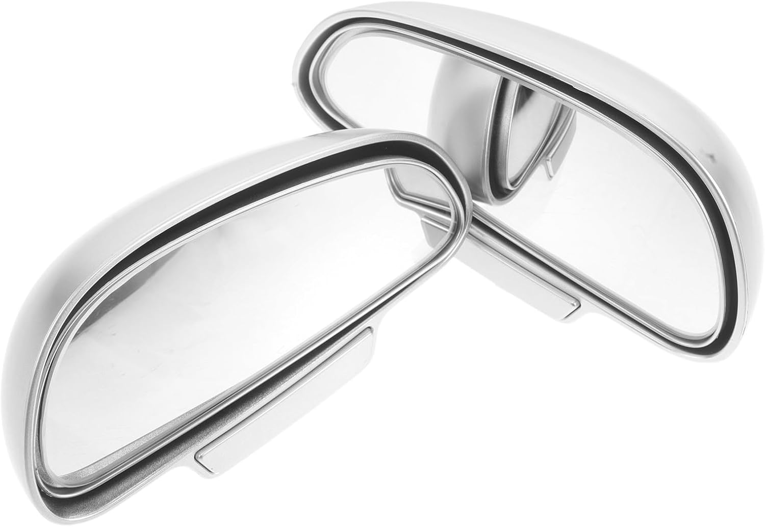 2pcs Adjustable Car Blind Spot Auxiliary Mirrors Silver Left Right Extended Rear View Side Mirrors for Training Vehicles Wide Angle Convex Rearview