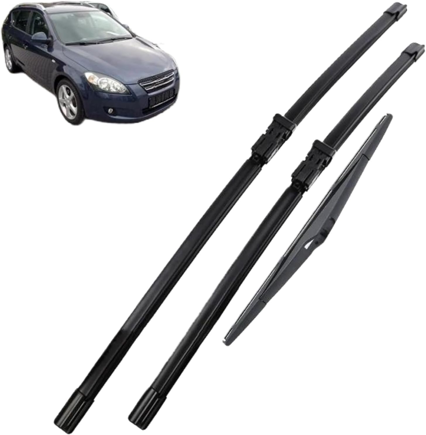 ZhangXD Front Windscreen Wipers For Kia Ceed 2006-2009, Windshield Window Brush Front Wiper Blades All-Weather Replacement Set Easy Installation