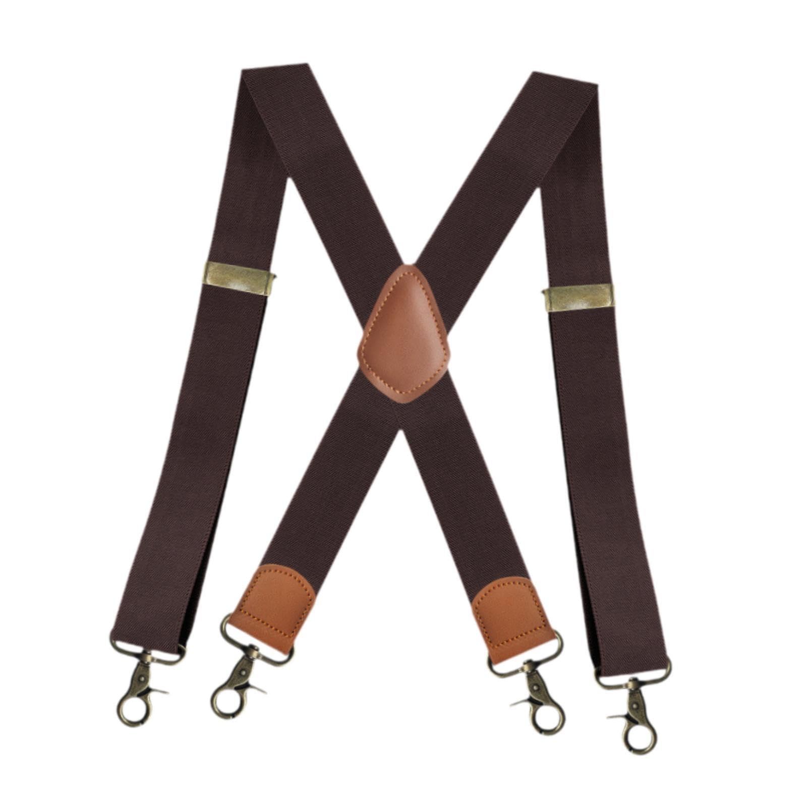ecomistiq BNF®Suspender for Men Fashion Elastic Wide Suspenders for Costume Party Business Coffee|Clothing Shoes & Accessories | Mens Accessories | Suspenders Braces-picture-10
