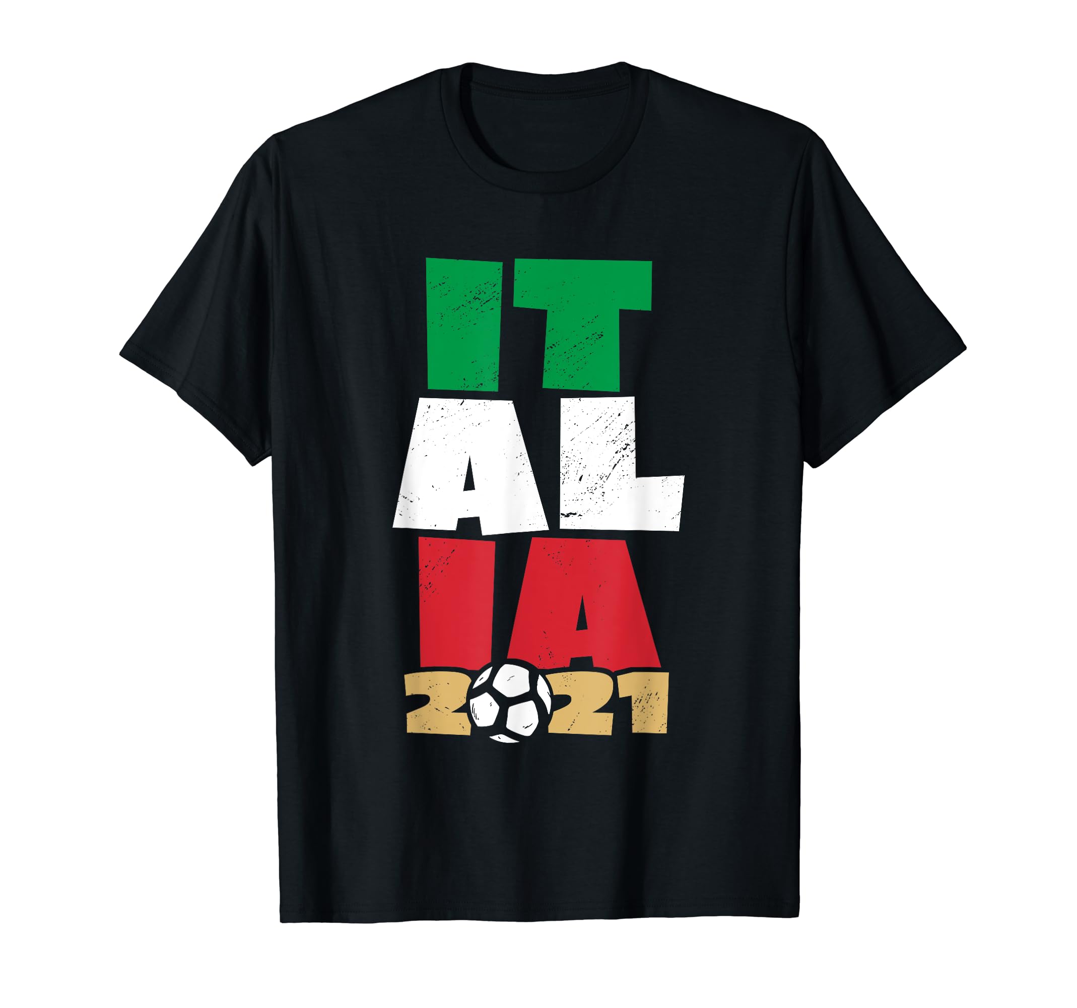Italy Italian National Flag Soccer 2021 T-Shirt, Black