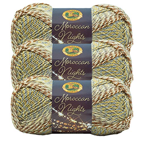 (3 Pack) Lion Brand Yarn Moroccan Nights Yarn, Lamp