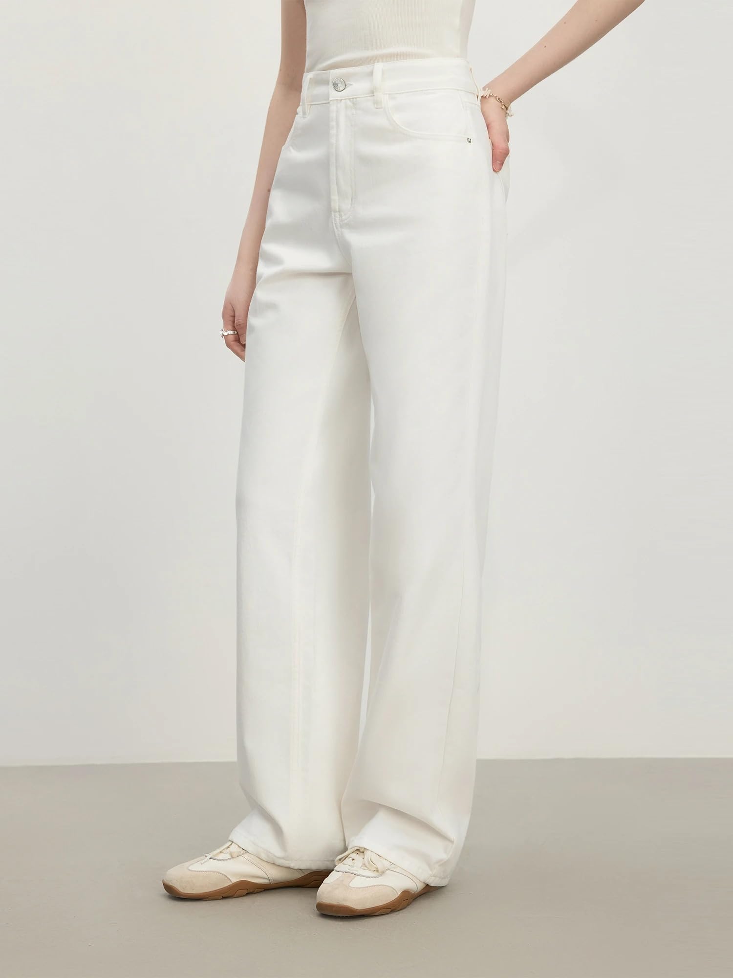 Pantalones Vaqueros para Mujer Rectos Tiro Alto Verano Delgados Casuales Pantalones Jeans para Mujeres