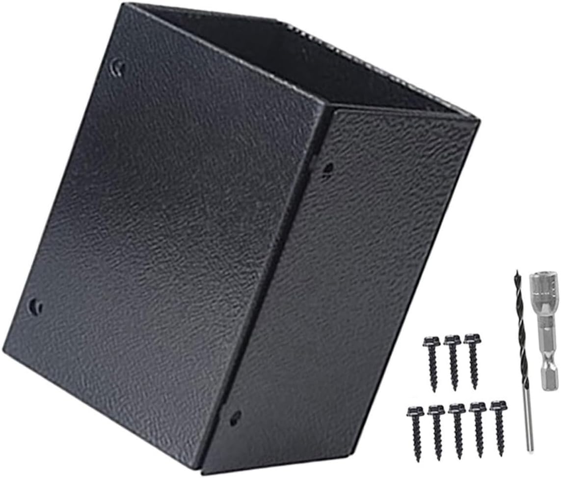 1Set Heavy Duty Metal Post Base for Decks Mailboxes Durable Fence Bracket Support Easy to Install Fit Various Post Reliable