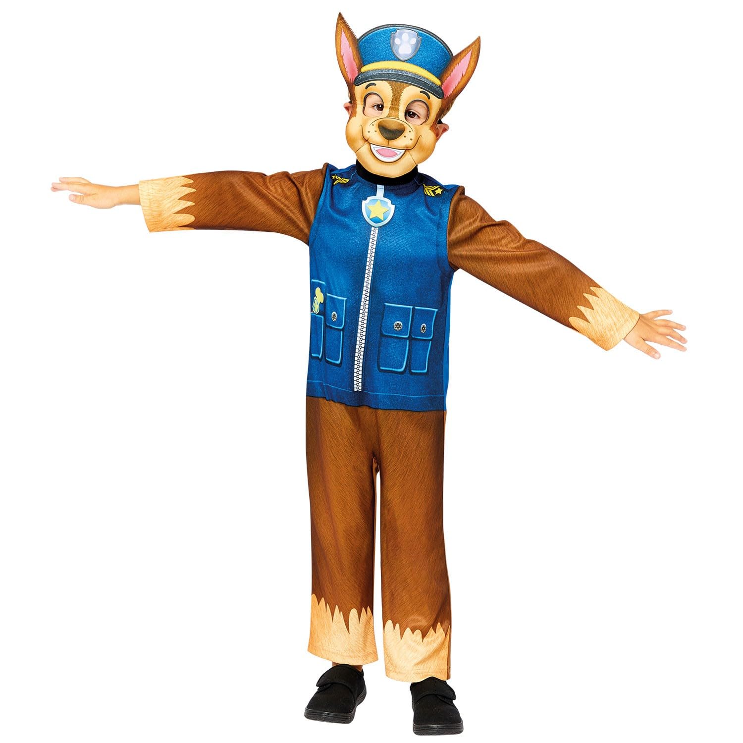 amscan Childs Boys Officially Licensed Paw Patrol Chase Fancy Dress Costume