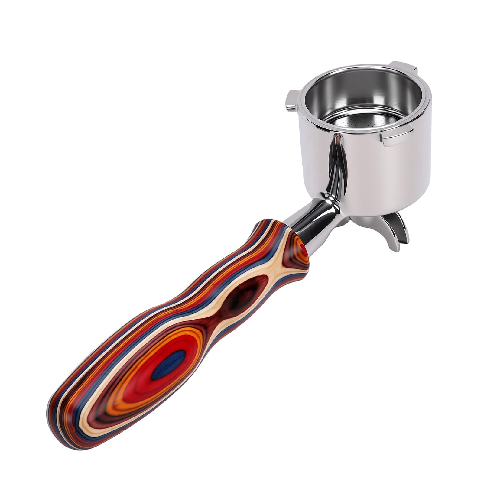 Qcwwy Portafiltro de 51 Mm para, de Madera de Abedul for Preparación de café en Casa | Preparación precisa, agarre estable, herramienta profesional para barista, apta para serie 9