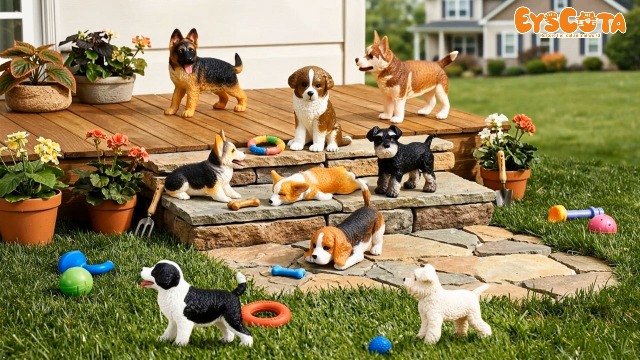 Amazon.com: EYSCOTA 12PCS Dog Figurines Playset, Realistic