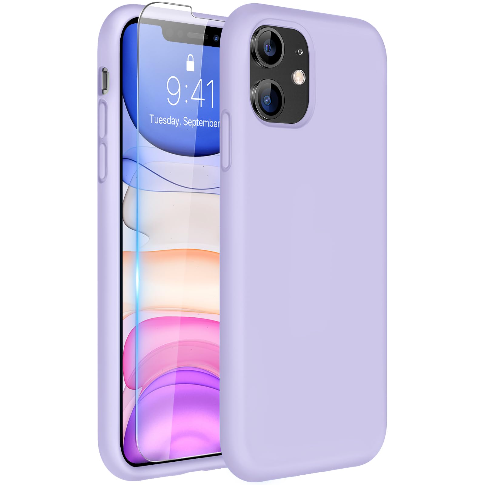 Miracase Silicone for iPhone 11 Phone Case, Light Purple