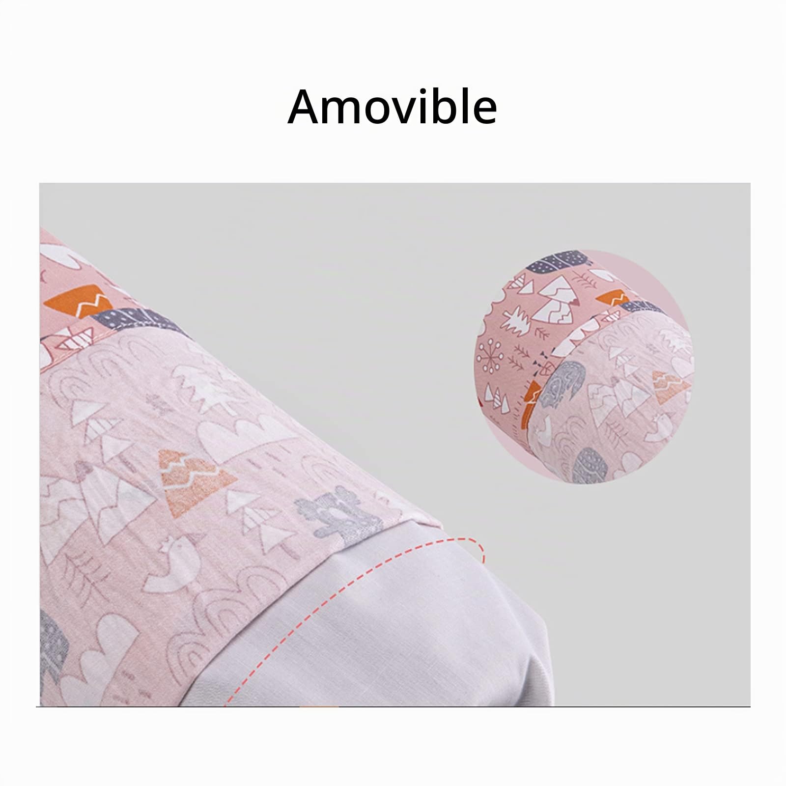 IPENNY Pillow de Bébé Oreiller de Sommeil Latéral Oreiller de Confort de Sommeil de Bébé Oreiller Anti-Retournement de Nouveau-né de Sarrasin Oreiller Fixe pour Enfants 36cm