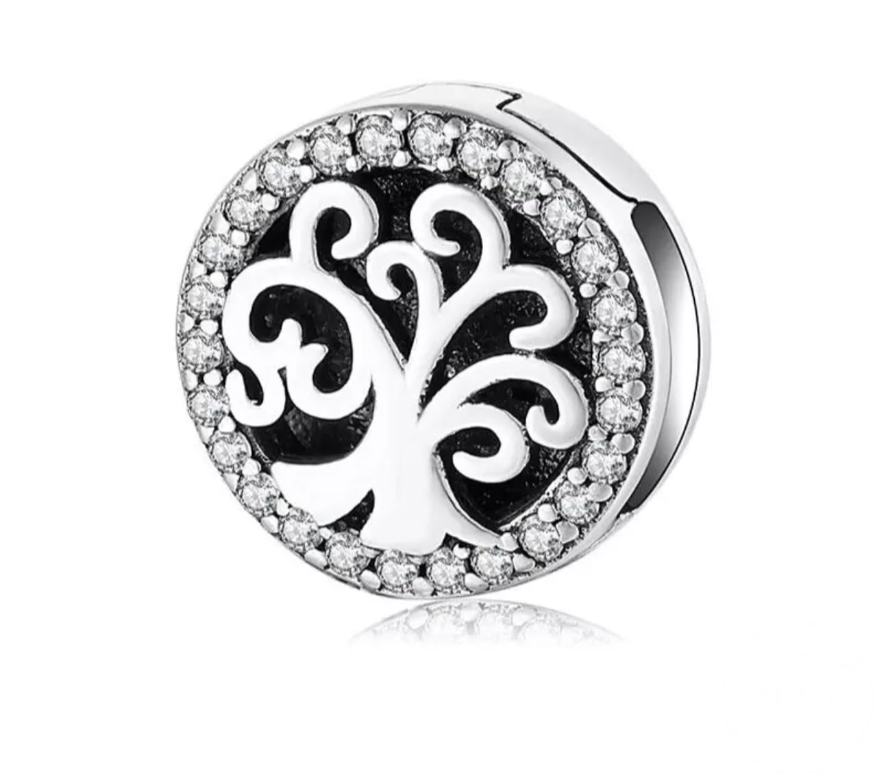 FLXHHX Charm De Clip del Árbol Genealógico De La Vida En Plata De Ley 925 Auténtica Compatible con La Pulsera Reflexions Reflections
