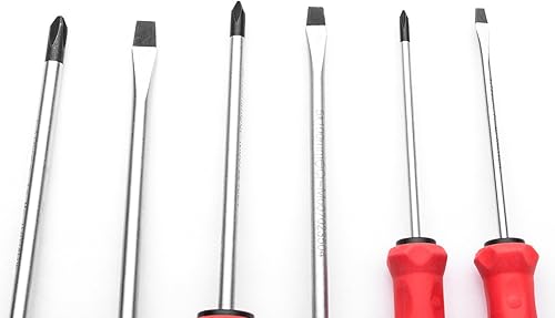 Miniatura 3 de MAXPOWER - Juego de destornilladores magnéticos (6 unidades, grado comercial, Phillips y ranurados, con bolsa