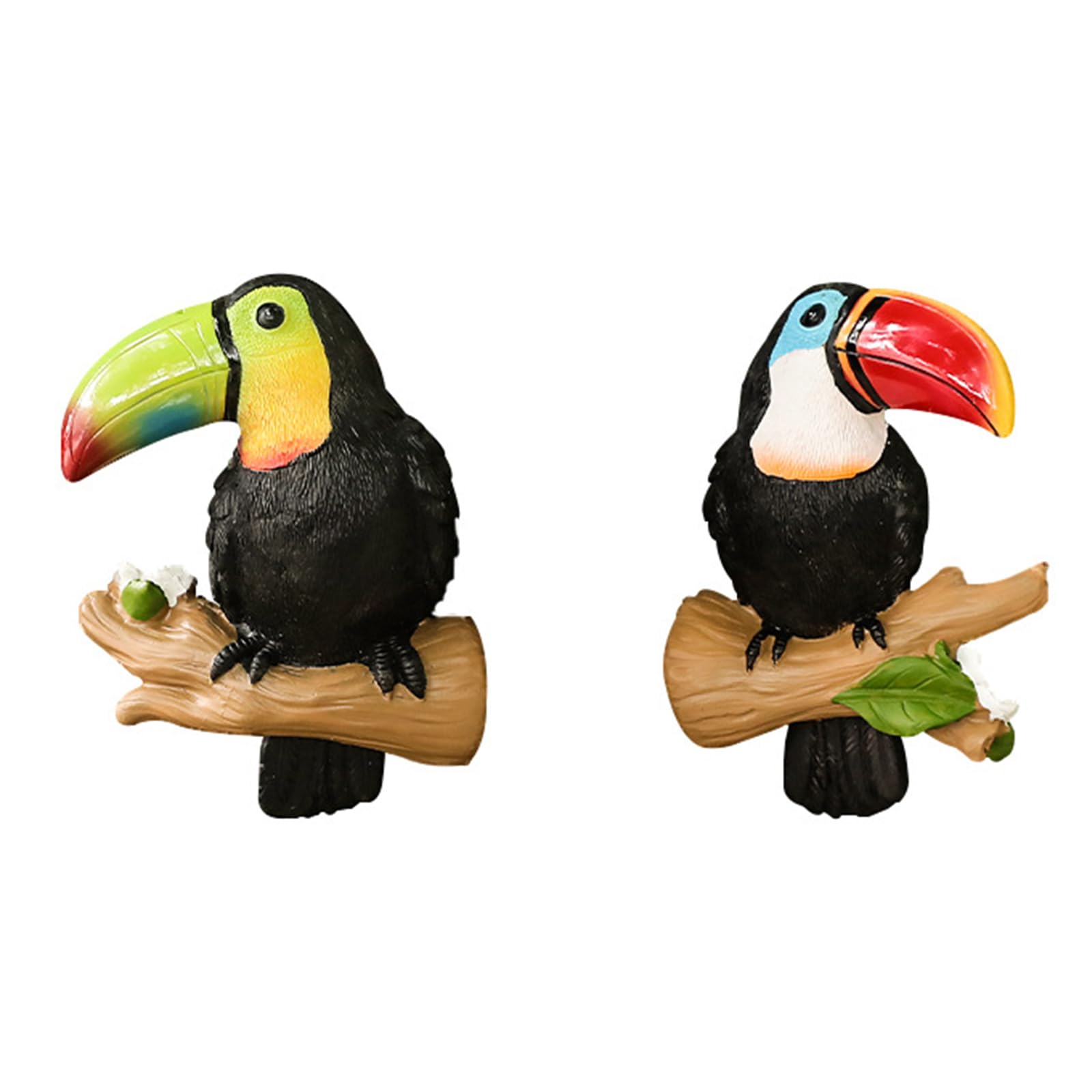 Hsioluted 2 Pcs Garden Sculpture Ornaments Figurine Simulation Statue for Desktop and Outdoor Bird Decoration Balcony Decoration
