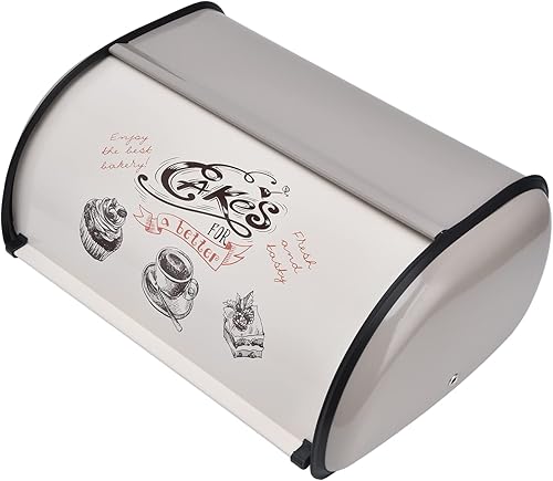 Miniatura 8 de Caja de pan de gran capacidad, lindo patrón, rollo de puerta, pan, almacenamiento de pan, para panadería doméstica