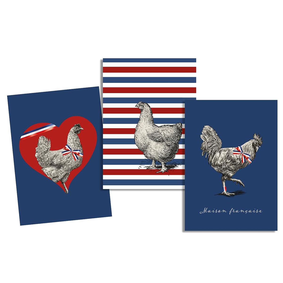 Torchons Maison française Stof en coton sergé, lot de 3 essuie-mains durables pour votre cuisine