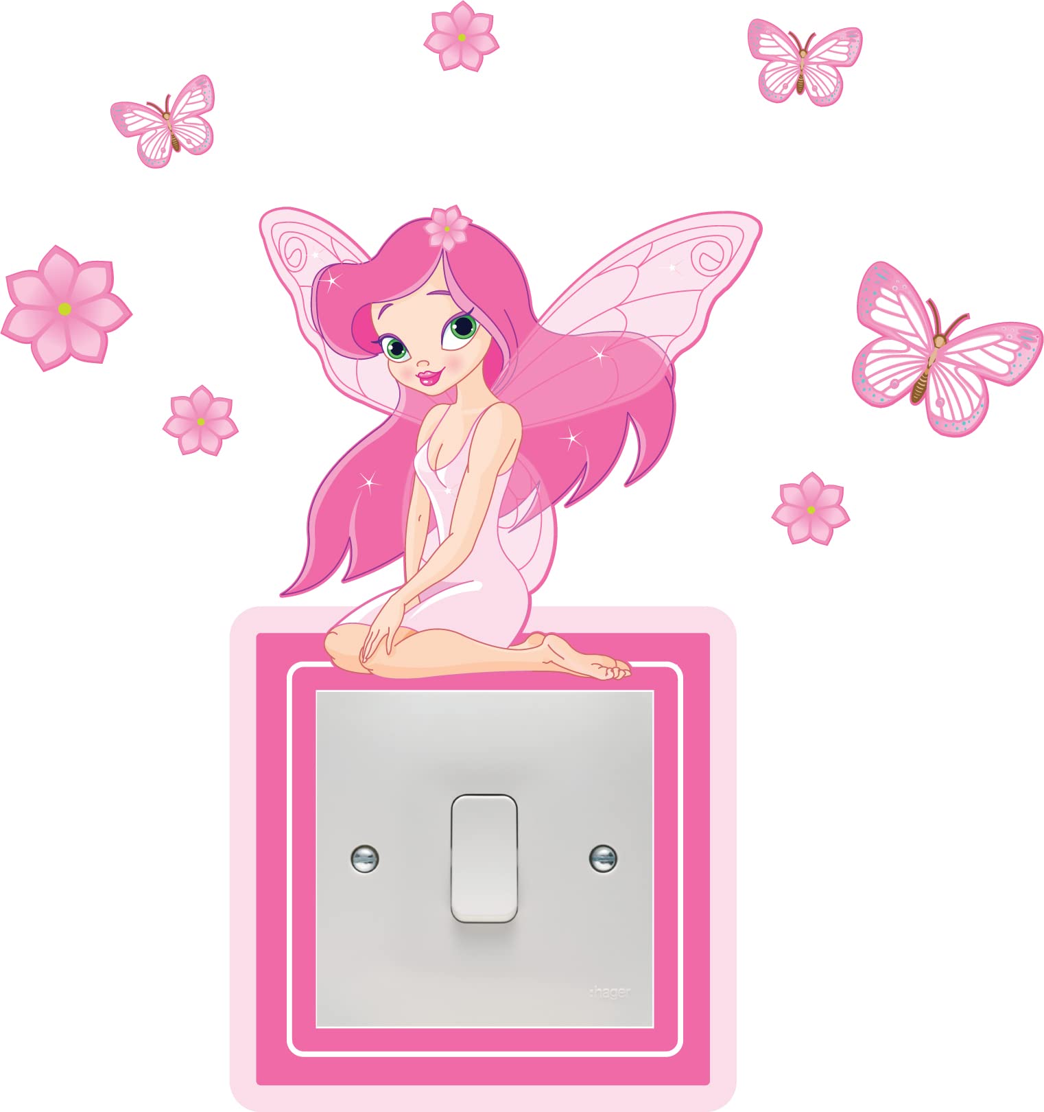 Fairy Light Switch Surround Art Vinyl Wall Stickers Children's Bedroom