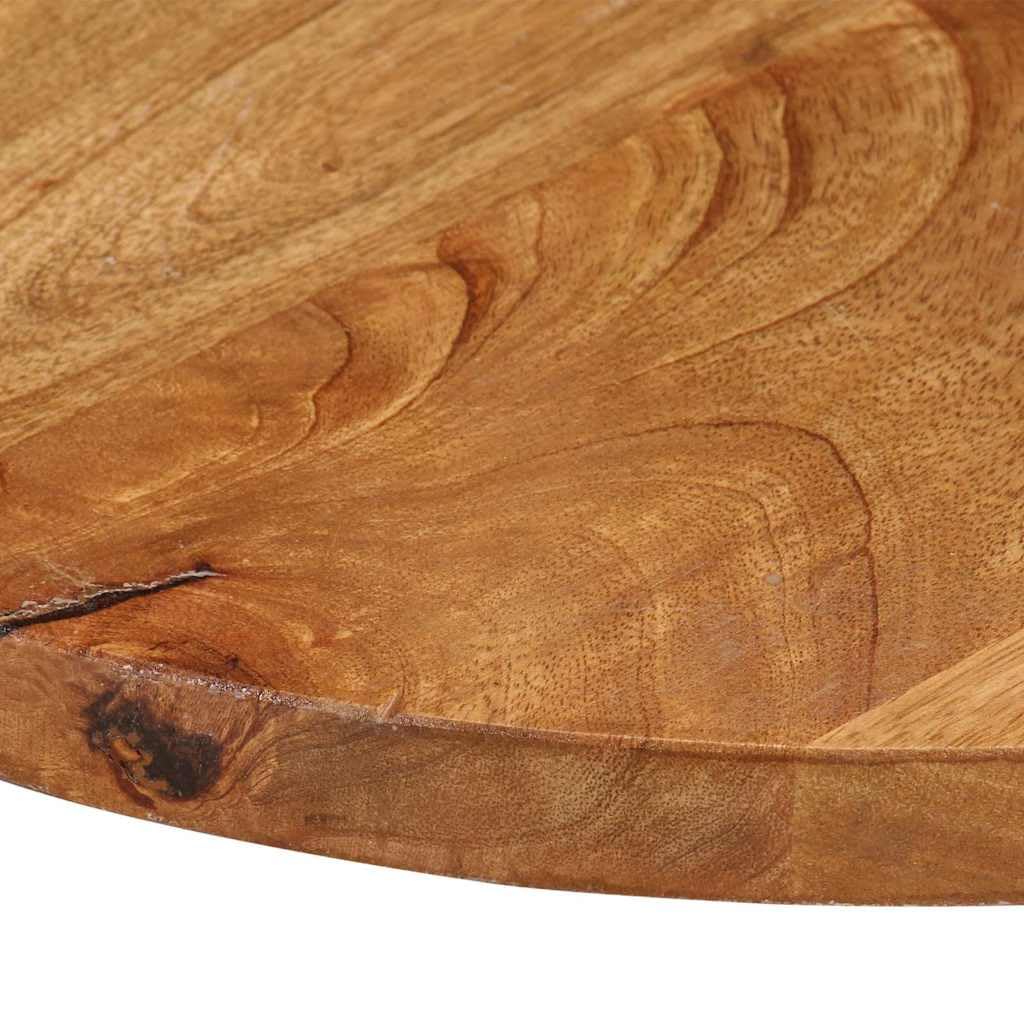 vidaXL Tablero de Mesa Redondo Madera Maciza de Mango Ø 70x2,5 cm, 370076