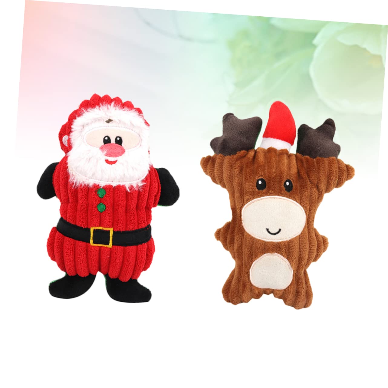 Toddmomy 6piezas Juguetes De Sonido De Ciervo De Peluche para Mascotas Juguetes De Masticar y Jugar Diseño Navideño Varios Estilos para Perros y Gatos