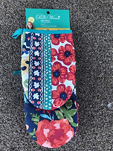 The Pioneer Woman Dazzling Dahlias Mini Mitt Set of Two, 5.5in x 8in