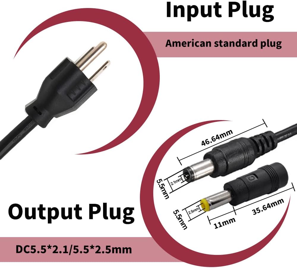 54.6V 5A Charger 48V Li-ion Battery Charger Red Aluminum Case with Cooling Fan for 13S 48V 10Ah 15Ah 20Ah 30Ah 40Ah 50Ah 60Ah Lithium Battery Pack with DC 5.5 x 2.1mm/5.5 x 2.5mm Plug - Image 3