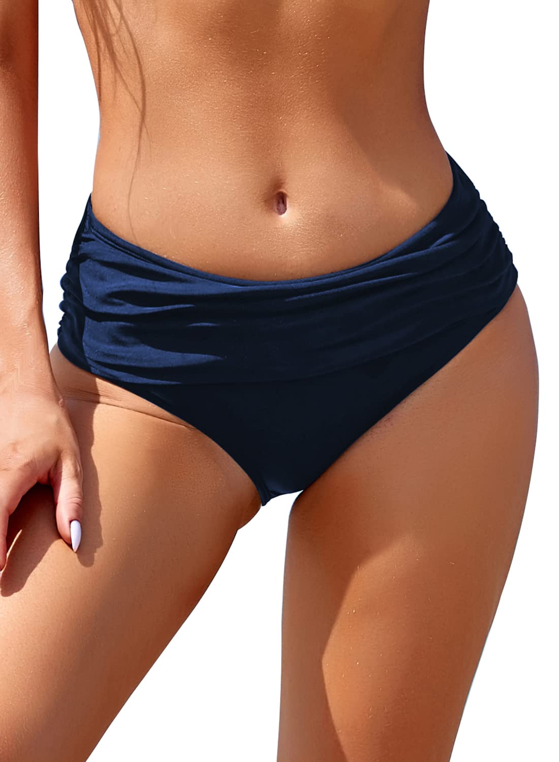SHEKINI Bikini Slip Donna Triangolo Classic Elegante Ruched Pezzo sotto Costumi da Bagno Slip da Donna Pantaloni Nuoto Bikini Fondo da Spiaggia