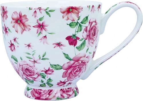 Miniatura 7 de Tazas de café de porcelana de hueso para mujer, tazas de café, tazas de té, tazas de café novedosas, regalo para mujeres, madres y amigas (rosa