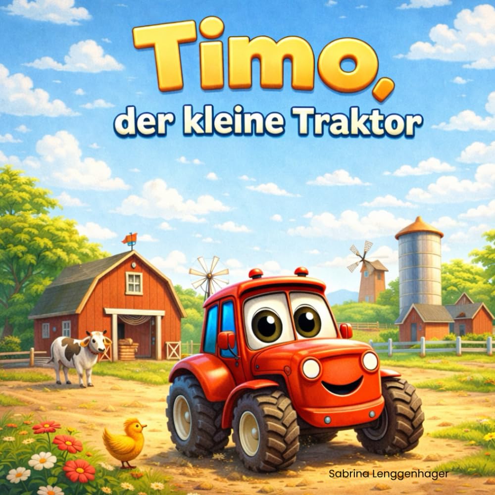 Timo, der kleine Traktor: Eine Mutmachgeschichte mit Ausmalbildern und Rätseln für Kinder