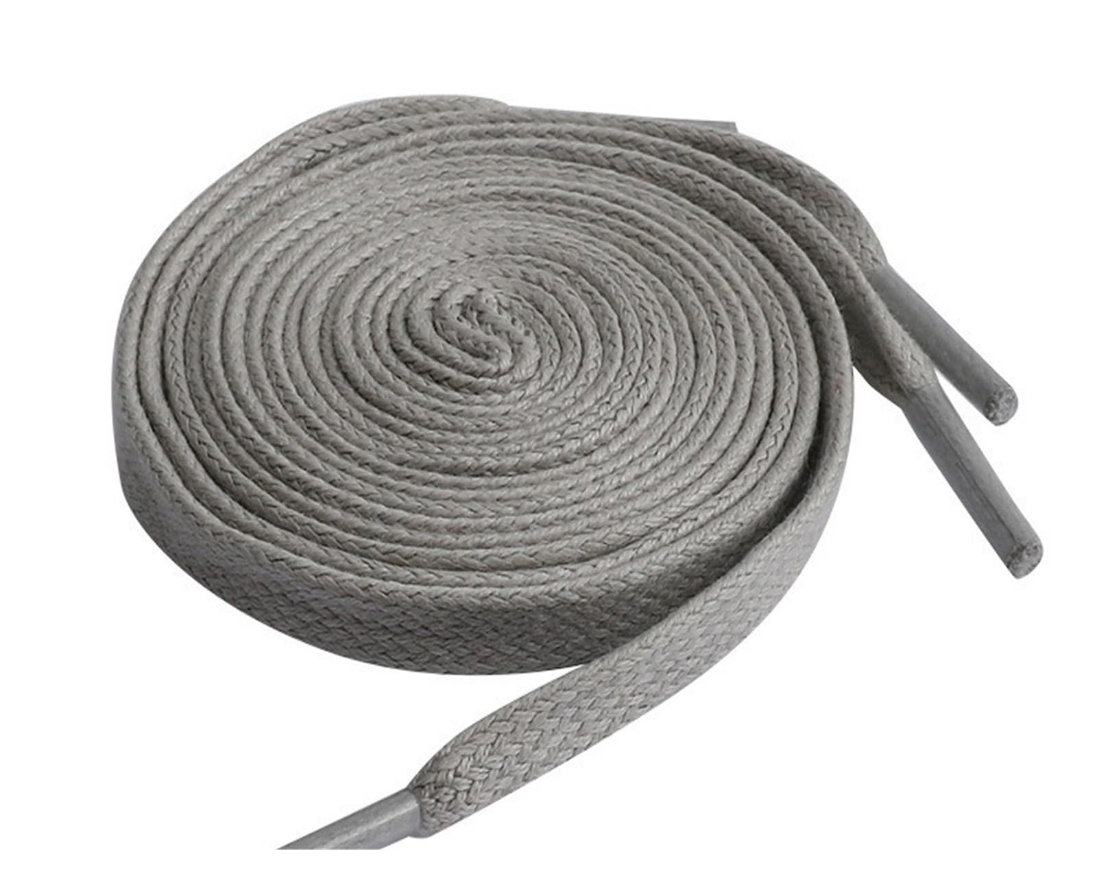 GPDNBIEU Shoelaces, Waxed Shoelaces Leather Waterproof Flat Shoe Laces Unisex Boots Shoelace(Gray,160cm)