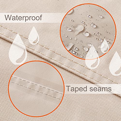 Outdoor Lounge Deep Seat Single Chair Cover 2 Pack 34" High Patio Furniture Chair Cover Waterproof For Patio Dinning Chair/Outdoor Rocking Chair/Swivel Chair Rain Snow Dust Wind-Proof Beige &Brown #TOP3