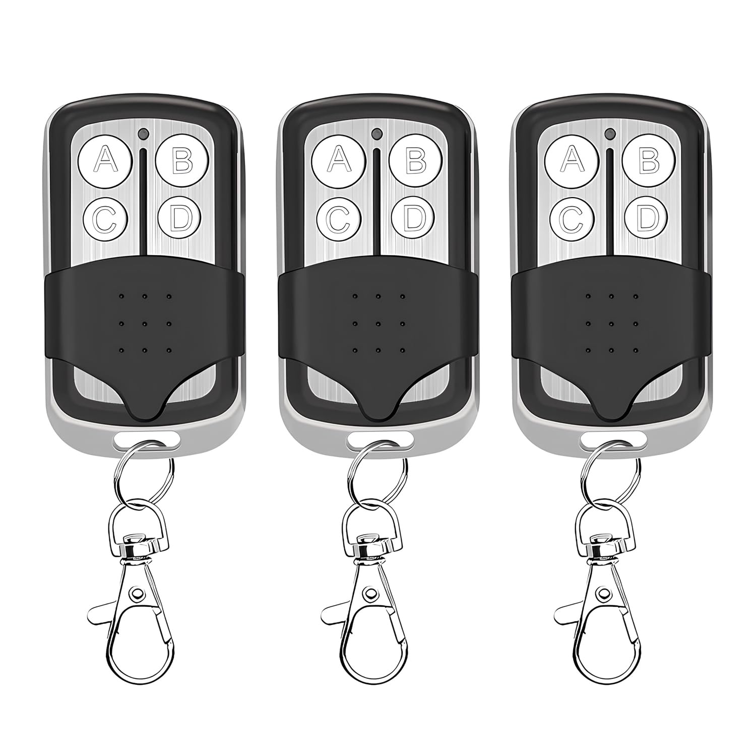 3 for Universal Garage Door Opener Remote for Liftmaster Chamberlain Craftsman Openers with 5 Colors Learn Button, Purple Yellow Green Orange Red, Keychain Included, 4-Button