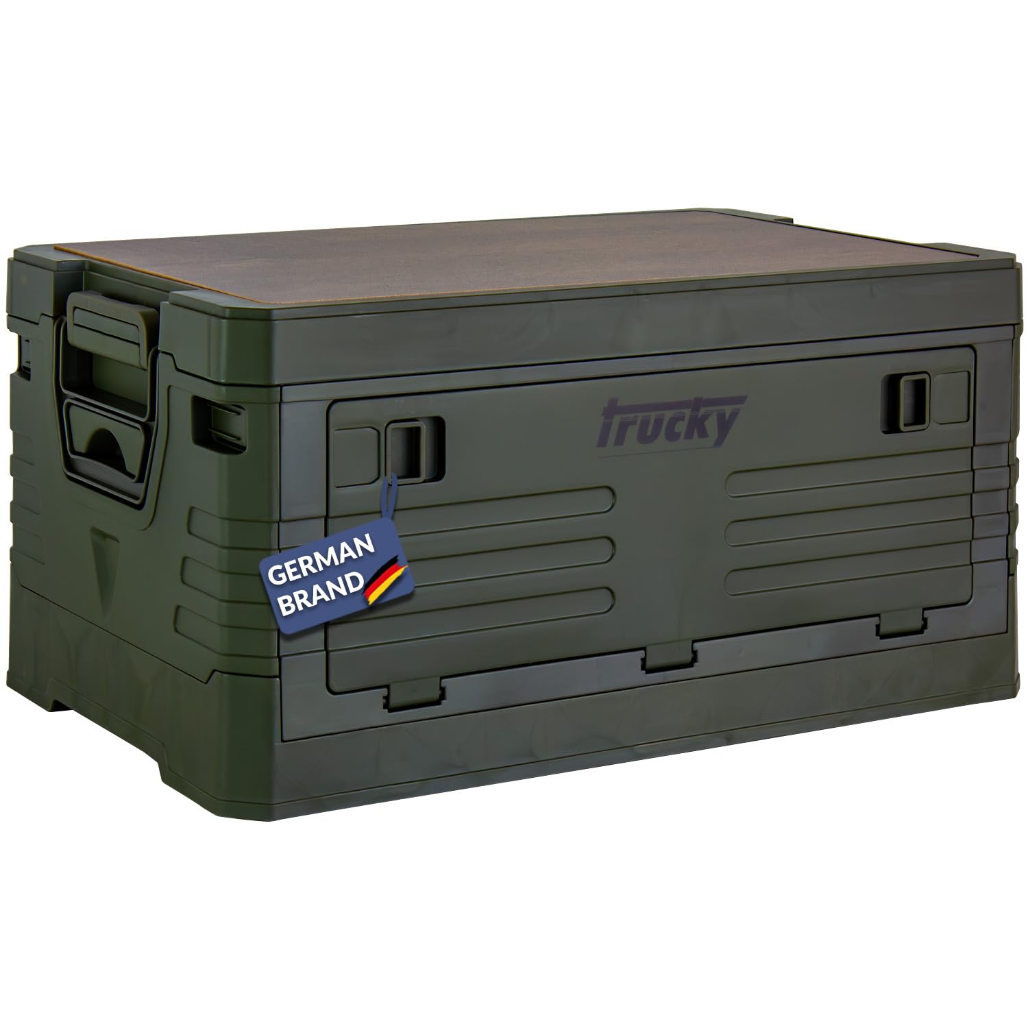 Trucky Cofre de Almacenamiento Selección Caja de Camping Caja Plegable con Tapa Verde