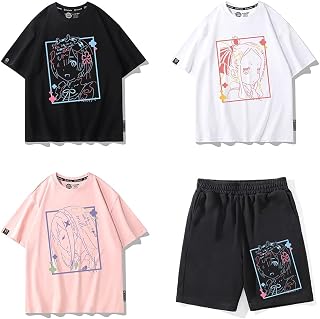 [清风] tシャツ 半ズボン りゼロ グッズ 半袖 夏服 丸首 日常服 快適 ゆったり 柔らかい おしゃれ 運動着 通気性 吸汗速乾 男女兼用