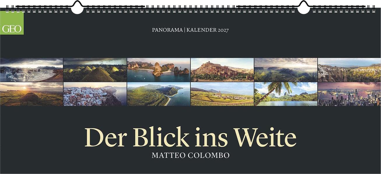 GEO Panorama: Der Blick ins Weite 2027: XXL Wandkalender 137x60 cm mit 12 Naturfotografien, deutschem Kalendarium und Spiralbindung | XXL Wandkalender 137x60 cm mit 12 Naturfotografien, deutschem Kalendarium und Spiralbindung