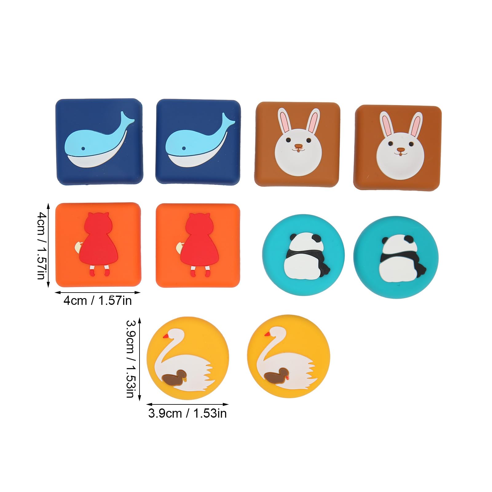 Door Stopper, 10pcs Wall Door Stopper Noise Mitigation Round Wall Shield Cushion Self Adhesive Cartoon Soft Rubber Door Stopper Wall for Furniture Appliances