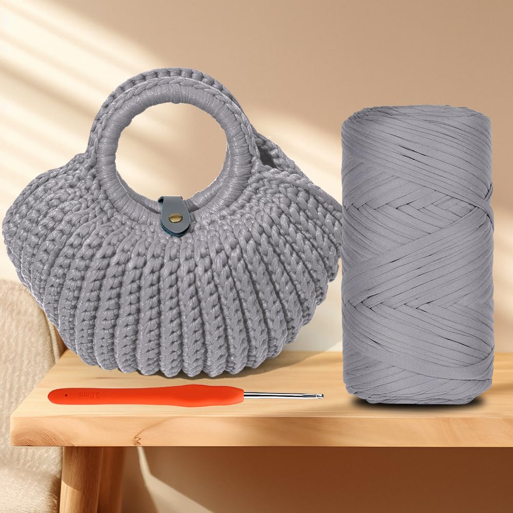 thumbnail: Aeelike T-shirt Garen – 2 X 100 G Roze Paars – Dik Garen Voor Haken Manden, Tassen & Decoratie