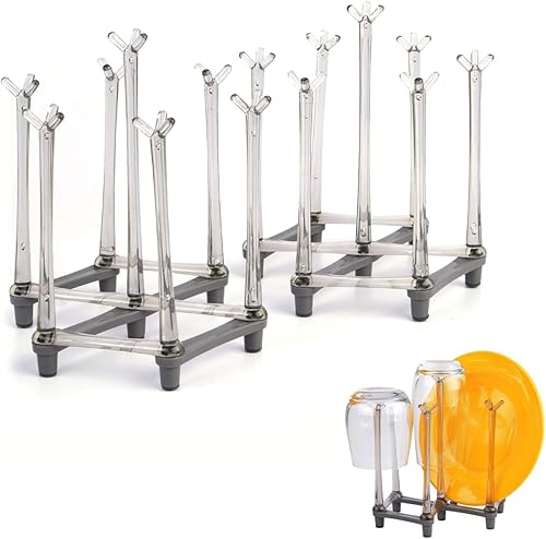 Estante de secado retráctil para tazas, soporte escurridor de vidrio para beber, organizador de drenaje de biberones y botellas deportivas, árbol de