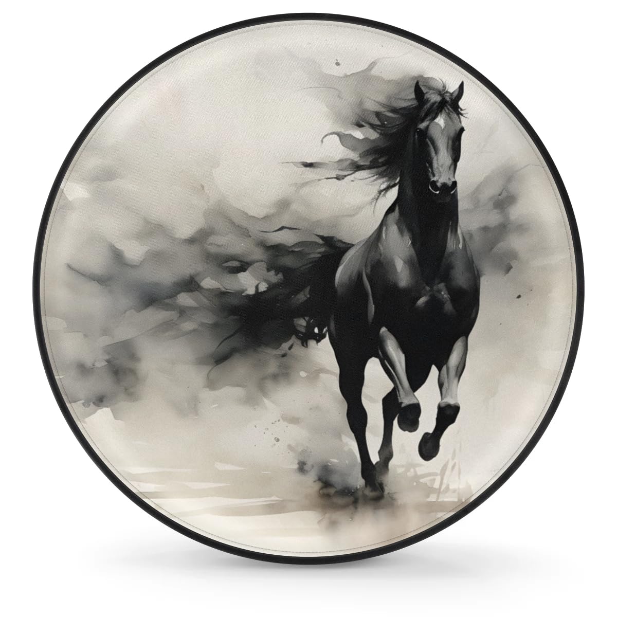 Spare Tire Cover for RV Trailer, Animals Horse Tire Covers Universal Fit for Travel Trailer Camper Jeep RV SUV Truck Waterproof Wheel Cover (17 inch for Diameter 31” - 33”),A275