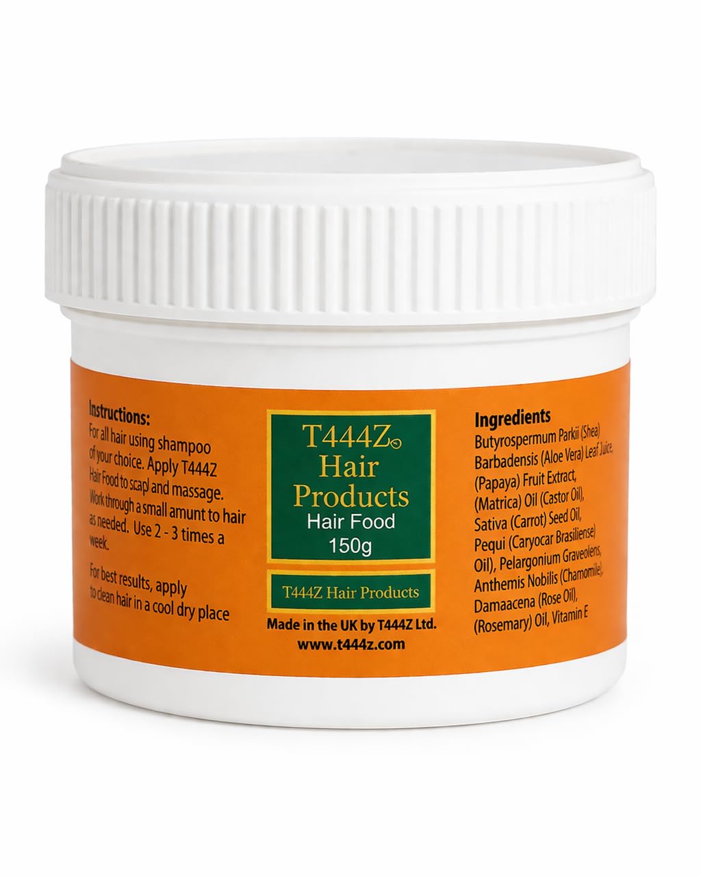 Hair Food Balm 150grams, Yellow; Orange, 6 Ounce