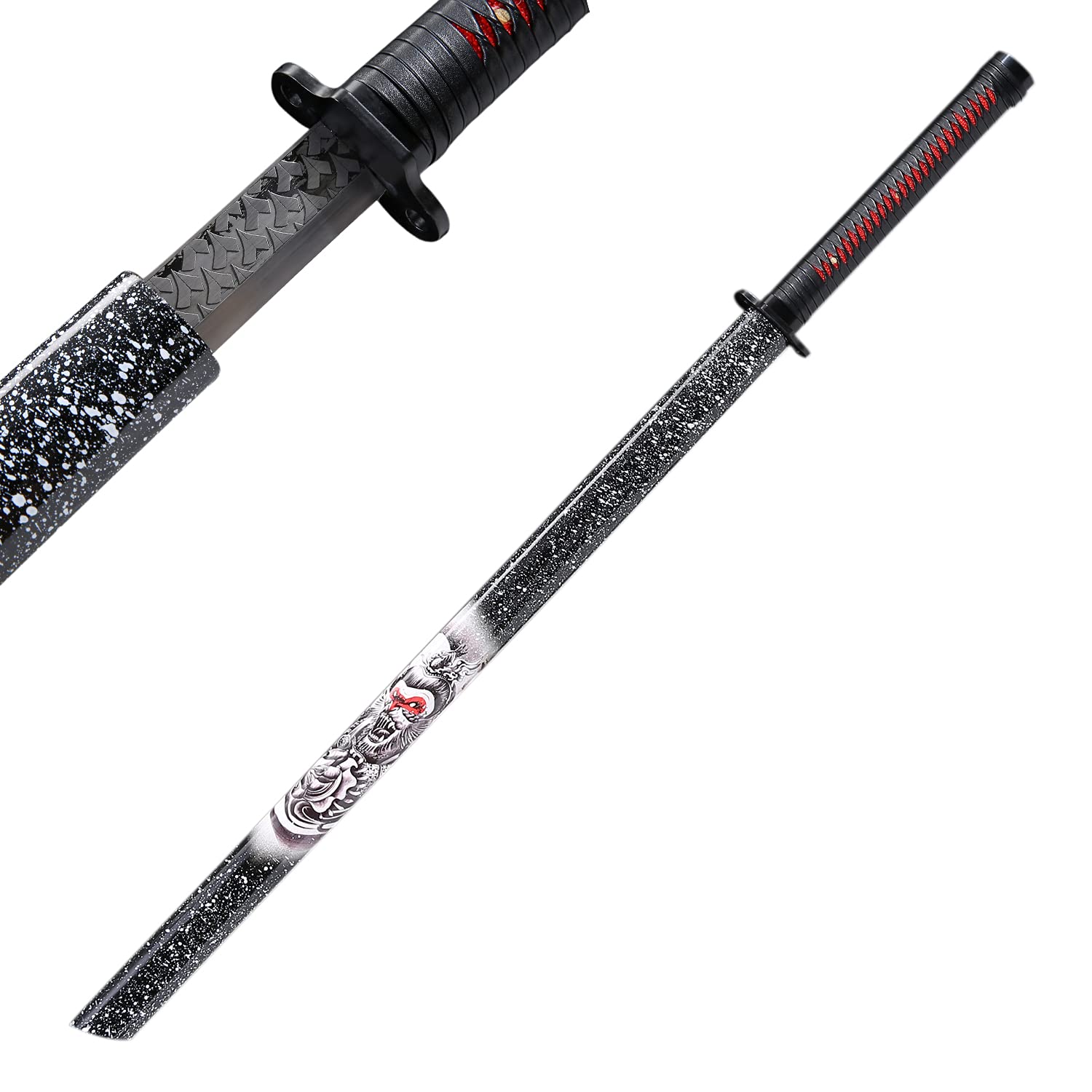Sharp Samurai Sword, Traditional Handmade Samurai Katana Sword Features of 1095Carbon?Handmade Full Tang Katana,1095 High Carbon Steel Clay Tempered,Functional