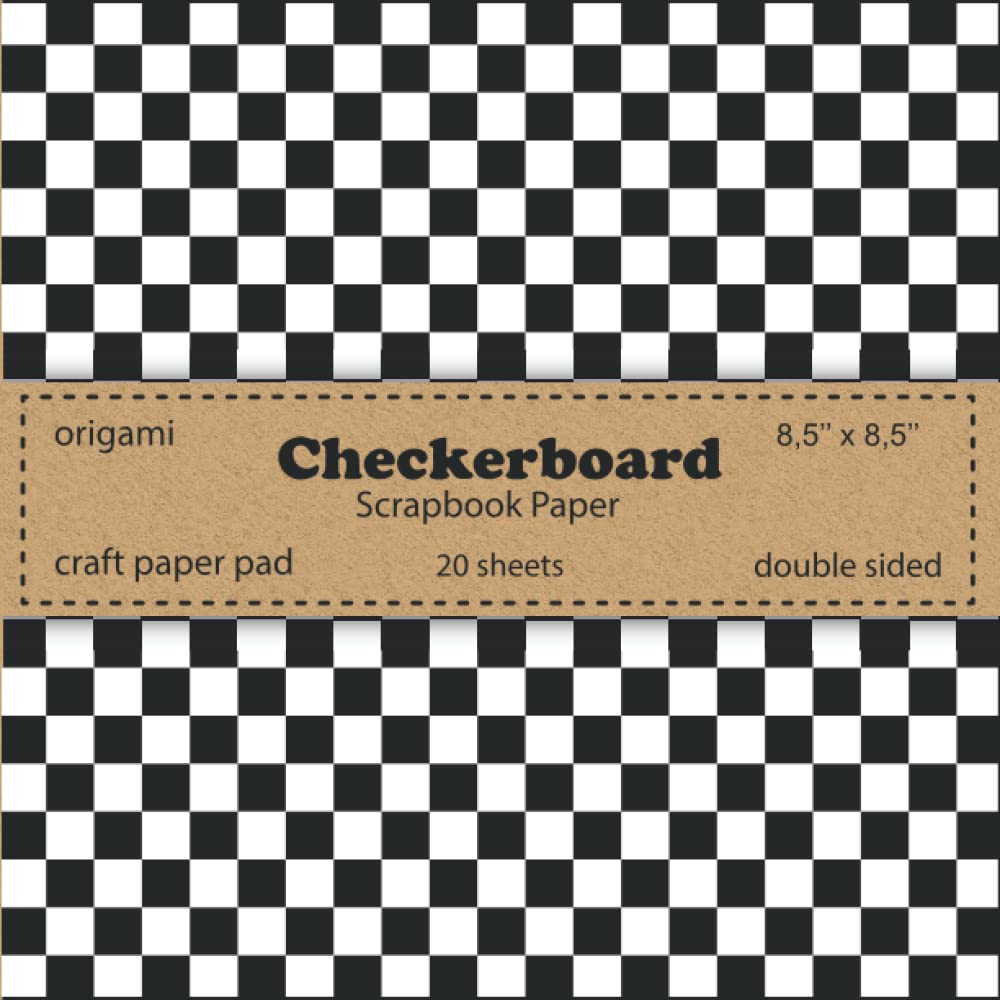 Checkerboard Scrapbook Paper: Craft paper pad | Paper Arts, Origami, Scrapbooking, Decoupage, DIY Crafts, Stationery Making