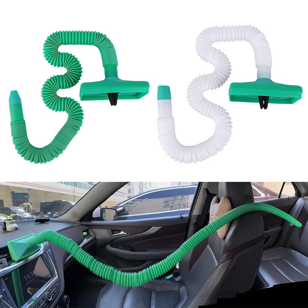 1 Pezzo Tubo di Prolunga per Bocchetta 'Aria Condizionata per Auto, in ABS Telescopico, Fornitura per Auto A/C, Tubo di Uscita 'Aria Condizionata e Verde